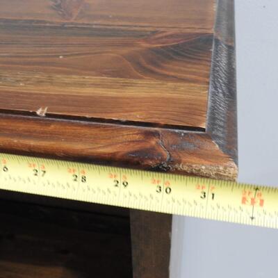 Heavy Wooden Shelf, 2 Shelves, Holes for Electronics
