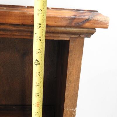 Heavy Wooden Shelf, 2 Shelves, Holes for Electronics