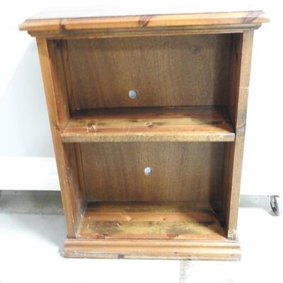 Heavy Wooden Shelf, 2 Shelves, Holes for Electronics