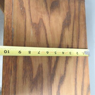 2 Matching Brown Wooden Shelves. Missing Peg 36" x 33" x 10"