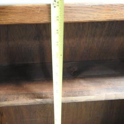 2 Matching Brown Wooden Shelves. Missing Peg 36" x 33" x 10"