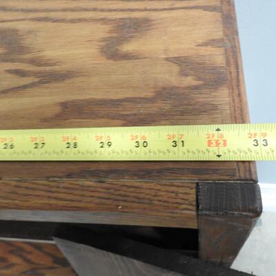 2 Matching Brown Wooden Shelves. Missing Peg 36" x 33" x 10"