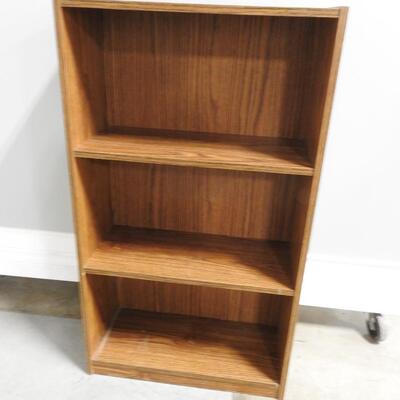 Small Brown Wood Laminate Shelf 10" x 22" x 40"