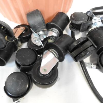 Home Improvement Lot: Trashcan w/Lid, Power Strip, Giant Flyswatters, Wood Glue