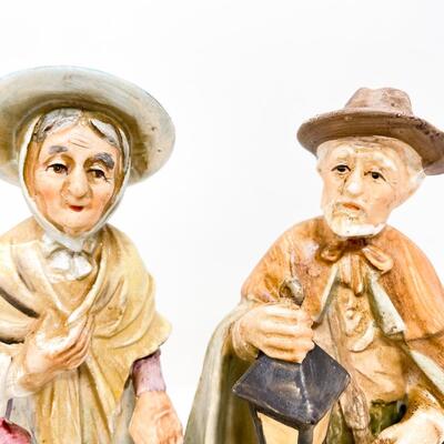 8â€ NORLEANS OLD MAN & WOMAN VINTAGE FIGURINES