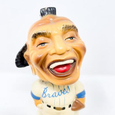 VINTAGE 6.5â€ MILWAUKEE BRAVES BASEBALL BOBBLEHEAD