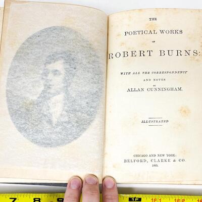 1885 â€œTHE POETICAL WORKS OF ROBERT BURNSâ€ HARDBACK BOOK