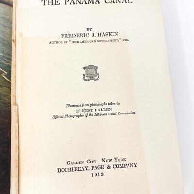 1913 â€œTHE PANAMA CANALâ€ BY FREDERIC J. HASKIN HARDBACK BOOK