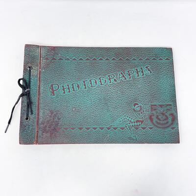 VINTAGE TEAL EMBOSSED PHOTOGRAPH ALBUM