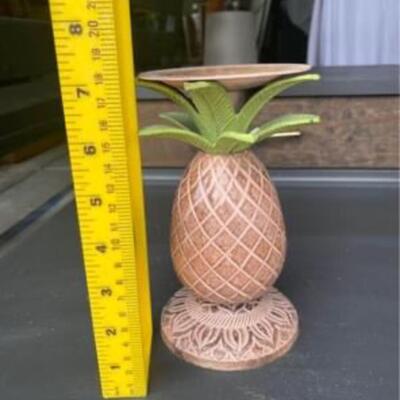 Brass pineapple candle stand