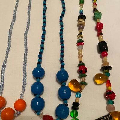 Lot B of one dozen vintage glass Mardi Gras beads