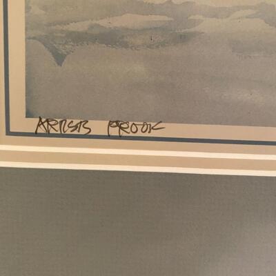 Framed artist proof by Peter Briant - B