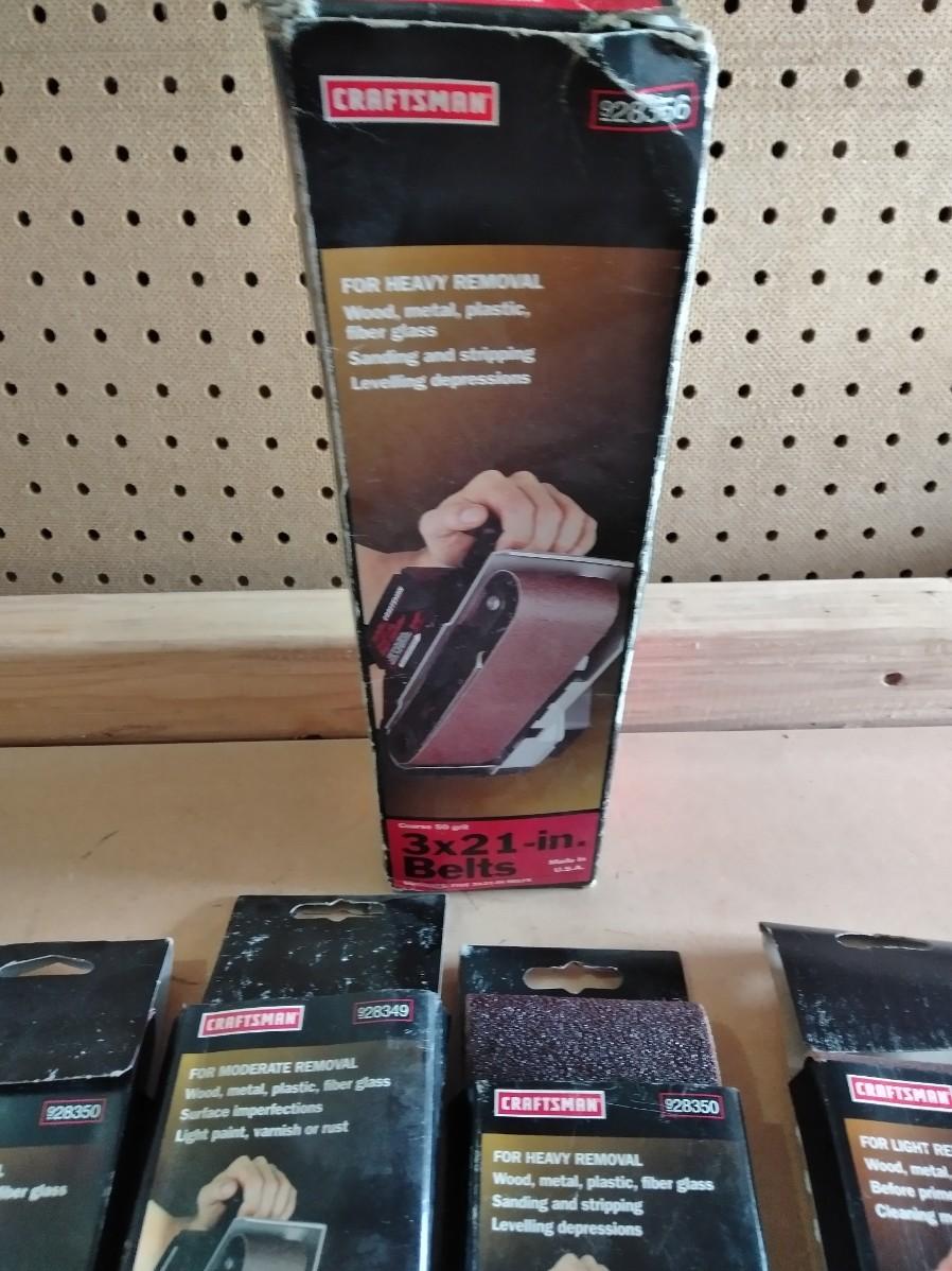 LOT 206 NEW CRAFTSMAN BELT SANDER SANDPAPER