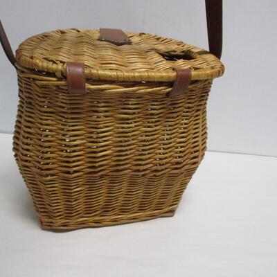 Wicker Fishing Basket