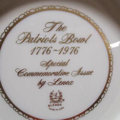 The Patriots Bowl Special Commemorative Issue by Lenox