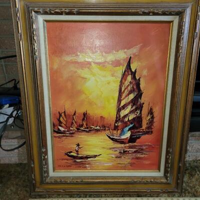 Oil on canvas signed painting