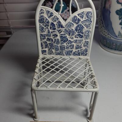 Handmade metal and tile Chair