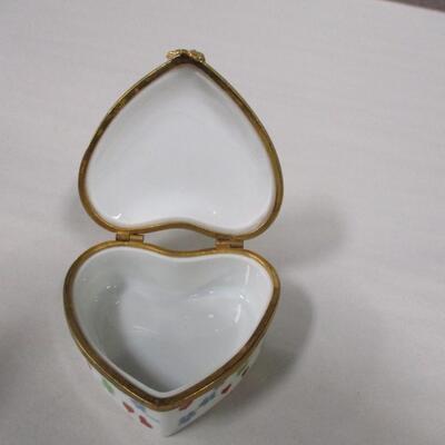 Bernardaud Limoges Heart Trinket Box