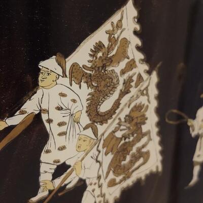 Two Wood Plaques with Frames Asian Art