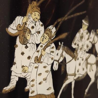 Two Wood Plaques with Frames Asian Art