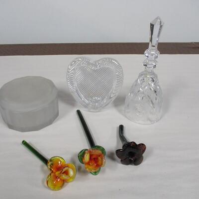 Crystal/Glass Decor - Trinket Box - Flowers - Bell - Picture Frame