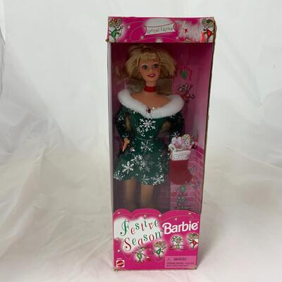 -40- Holiday Joy Barbie (2003) | Festive Season Barbie (1997)