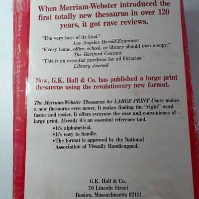 1977 websters large print dictionary