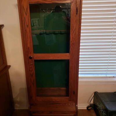 Oak gun cabinet
