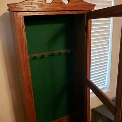 Oak gun cabinet
