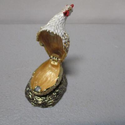 Bedazzled Rooster Trinket Box Collectibles