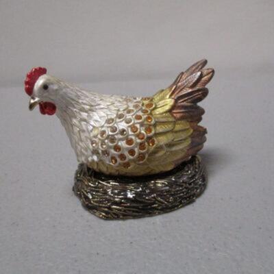 Bedazzled Rooster Trinket Box Collectibles