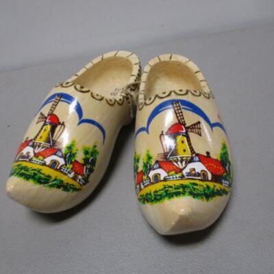 Holland Wooden Clogs - Hand Carved & Painted