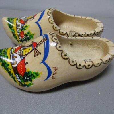 Holland Wooden Clogs - Hand Carved & Painted