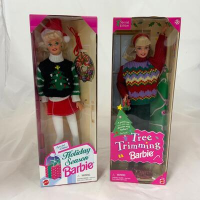 -45- Holiday Season Barbie (1996) | Tree Trimming Barbie (1998)