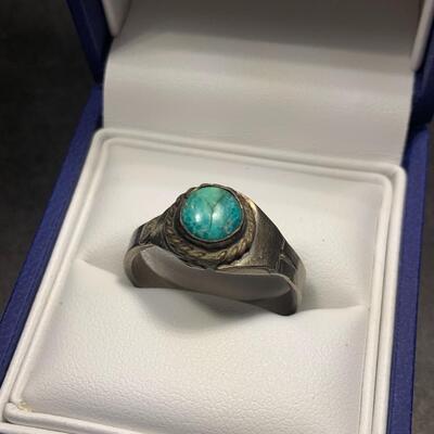 Native American Navajo Turquoise Sterling Ring