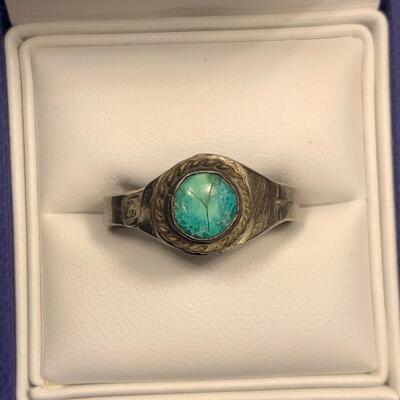 Native American Navajo Turquoise Sterling Ring