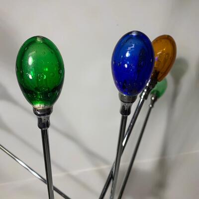 Midcentury Modern Colored Glass Lamp