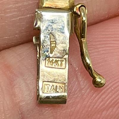 ITALY 14K GOLD OMEGA NECKLACE