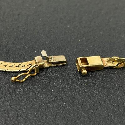 ITALY 14K GOLD OMEGA NECKLACE