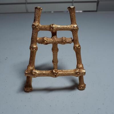 Gold picture or plate stand