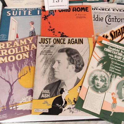 Lot of 11 Antique Sheet Music Pieces From 1919 - 1929