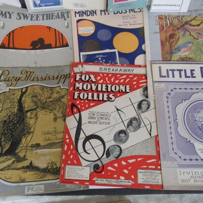 11 Antique Sheet Music Pieces From 1913 - 1929