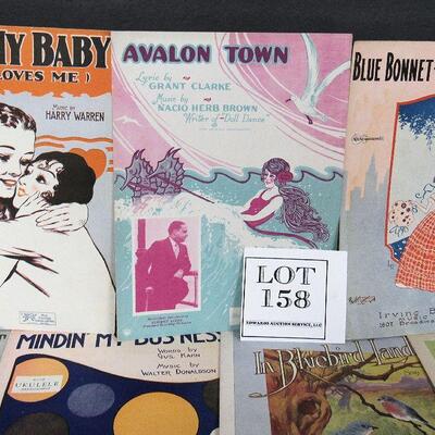 11 Antique Sheet Music Pieces From 1913 - 1929