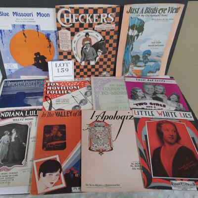 11 Pieces of Sheet Music Dating From 1919 - 1939