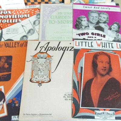11 Pieces of Sheet Music Dating From 1919 - 1939