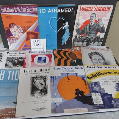 Lot of 11 Pieces of Vintage Sheet Music Dating to the 1930s