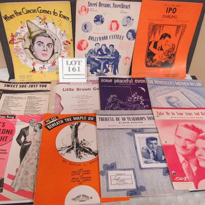Lot of 11 Vintage Sheet Music From 1935 - 1940s