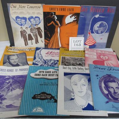 11 Lots Of Vintage Sheet Music Dating From The 1940s