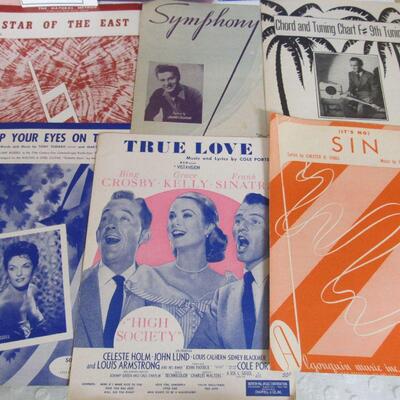 11 Pieces Vintage Sheet Music Dating From The 1940-50s