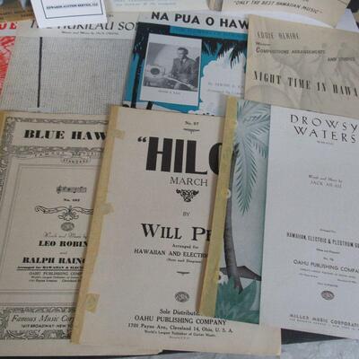 11 Vintage Hawaiian Sheet Music From 1930s - 50s